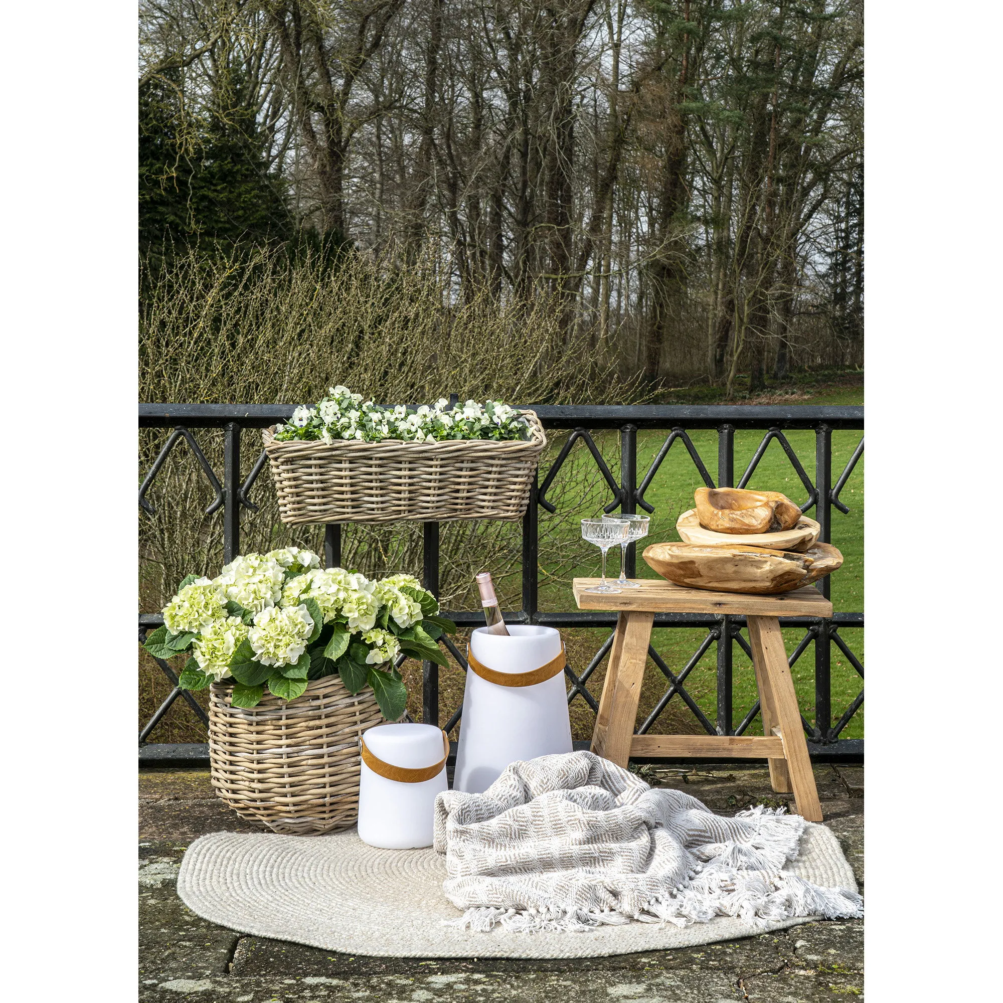 tinkaro Korb-Set 2-teilig Kubu-Rattan 27/38 cm Natur