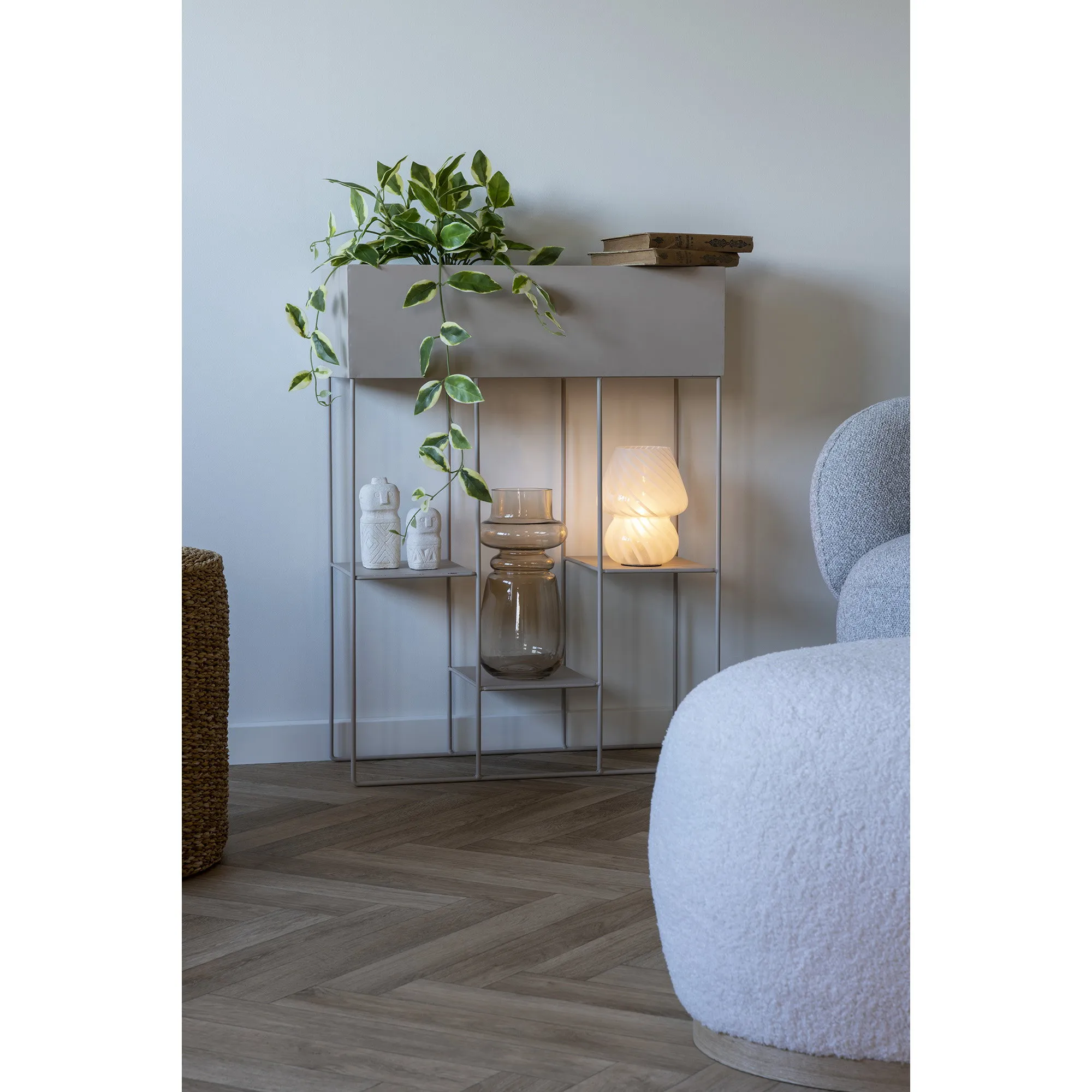 tinkaro Vase Glas Hellbraun
