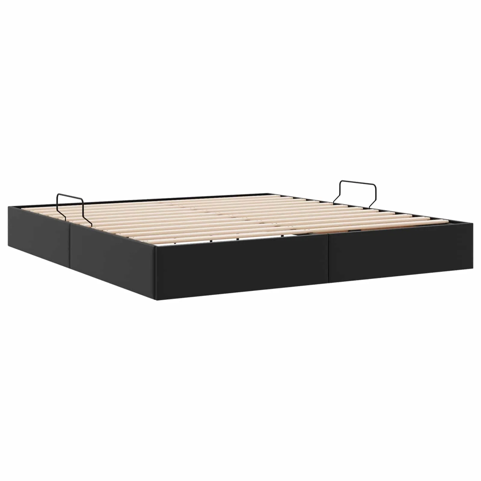 Ottoman Bettgestell 203 x 180 x 23,5 cm Schwarz