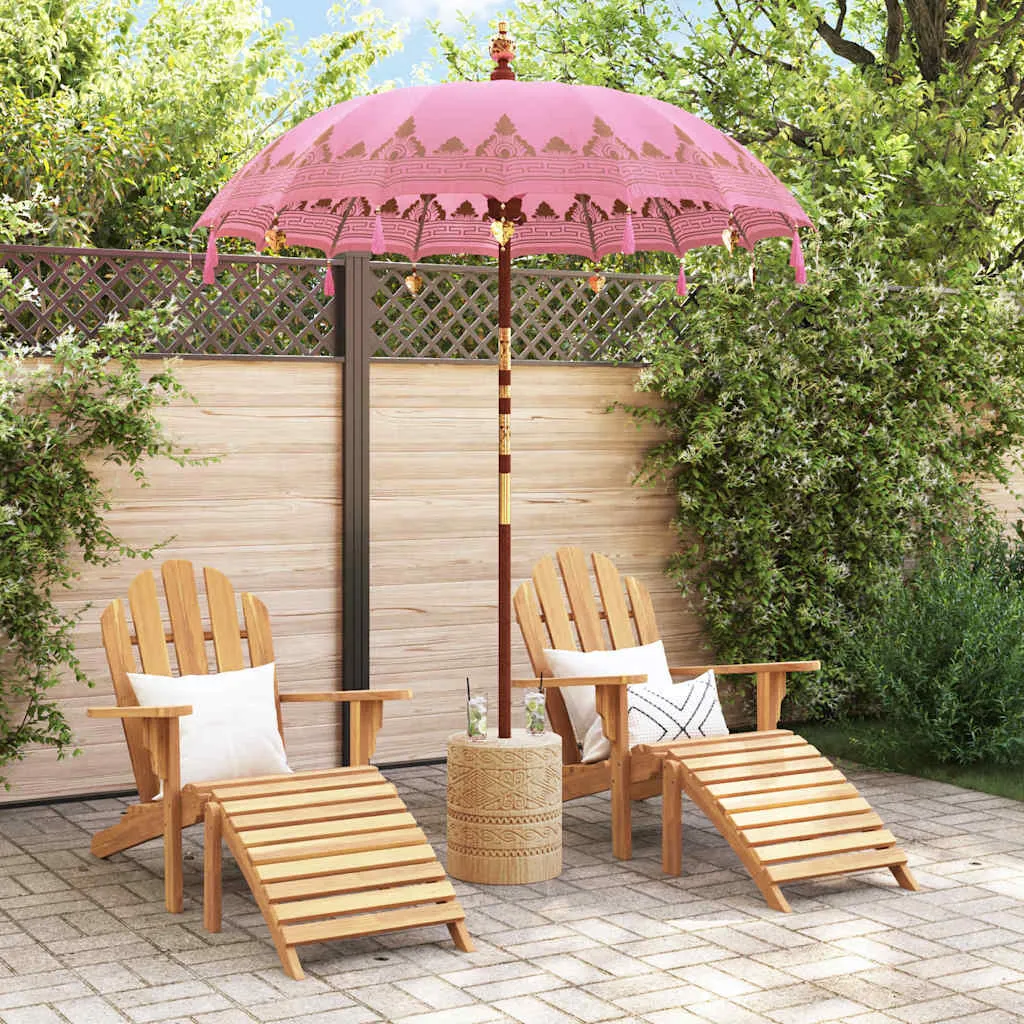 Balinesischer Sonnenschirm Rosa 185 x 185 x 260 cm