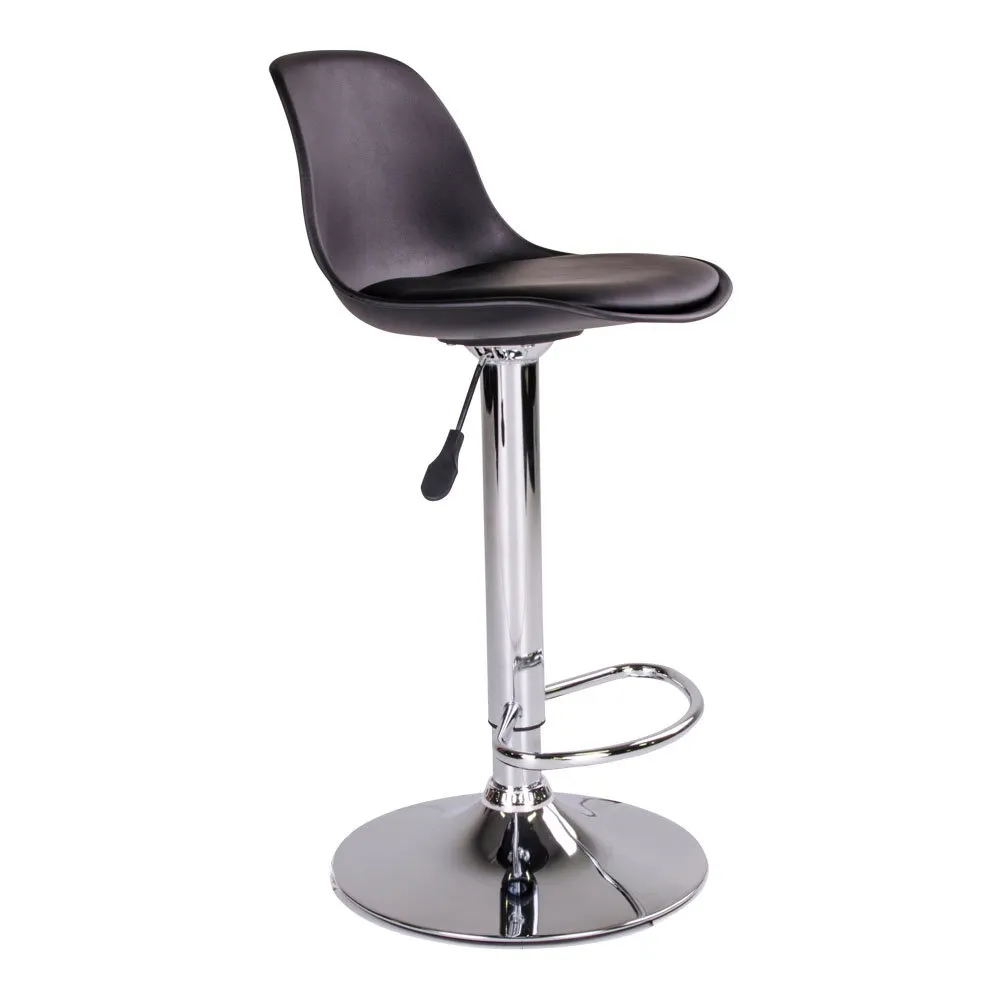 tinkaro Barhocker Trondheim PU-Leder 41 x 39 x 82-104 cm Schwarz
