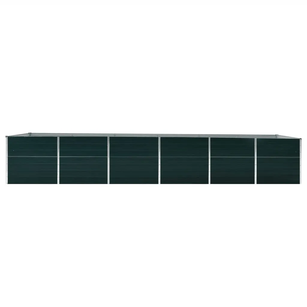 Garten-Hochbeet Verzinkter Stahl 480x80x77 cm Grün