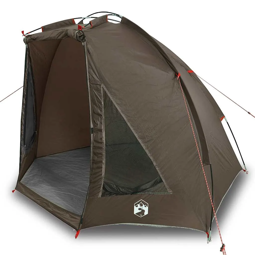 Angelzelt Campingzelt 210x170x125 cm Braun wasserdicht UV-Schutz