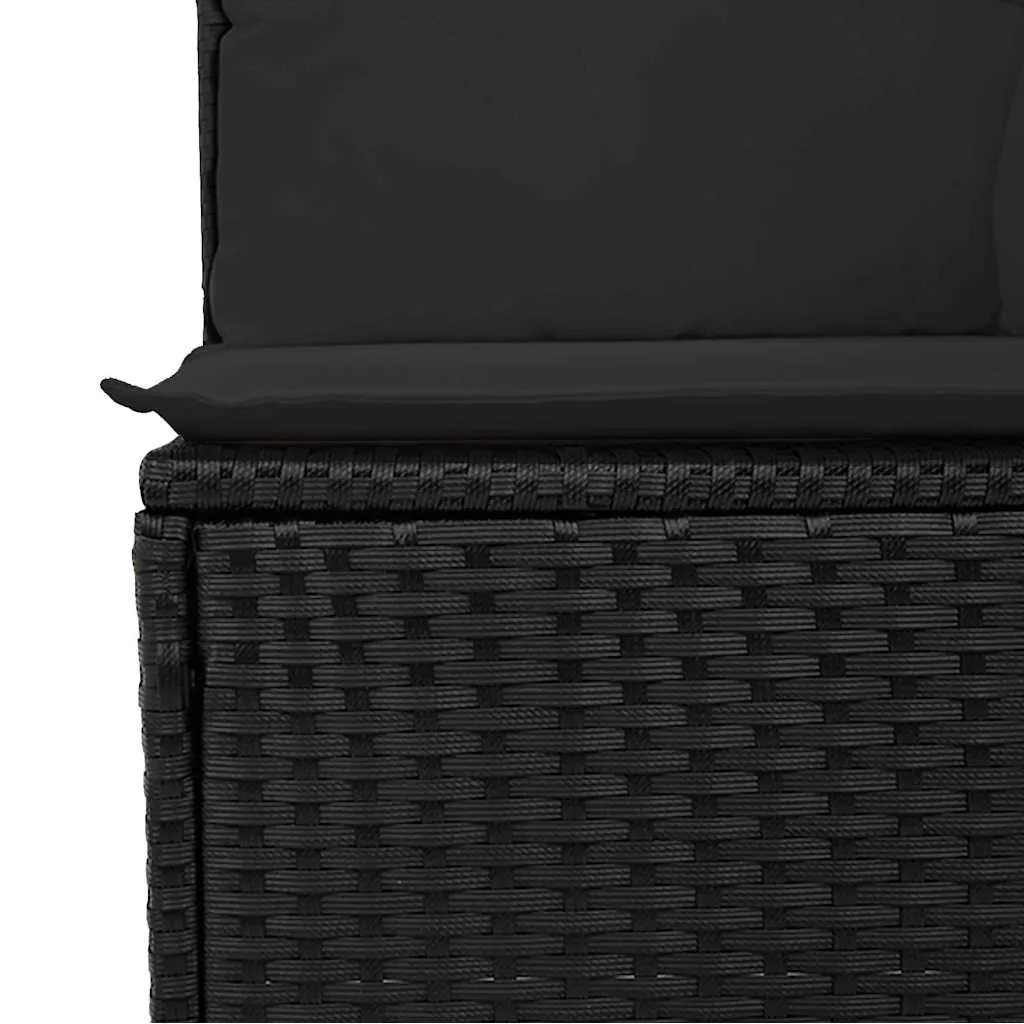 Poly-Rattan-Esszimmer-Set 100x55x73 cm in Schwarz und Braun