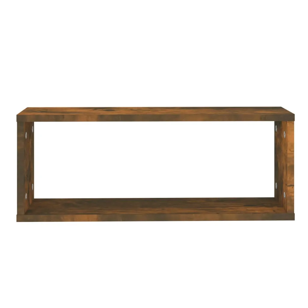 Würfelregal Räuchereiche 60 x 15 x 23 cm - 2er Set