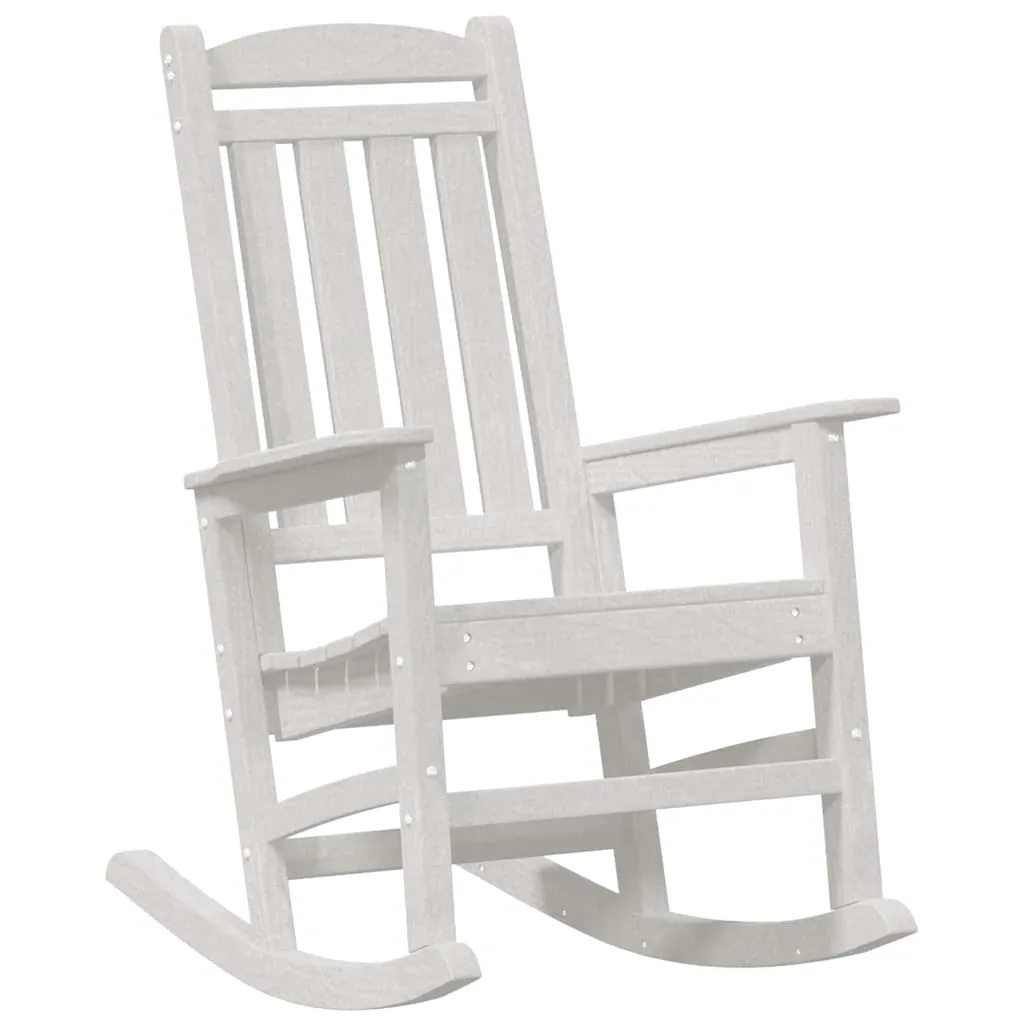Garten-Schaukelstuhl Weiß 92 x 70 x 108 cm aus Polyethylen