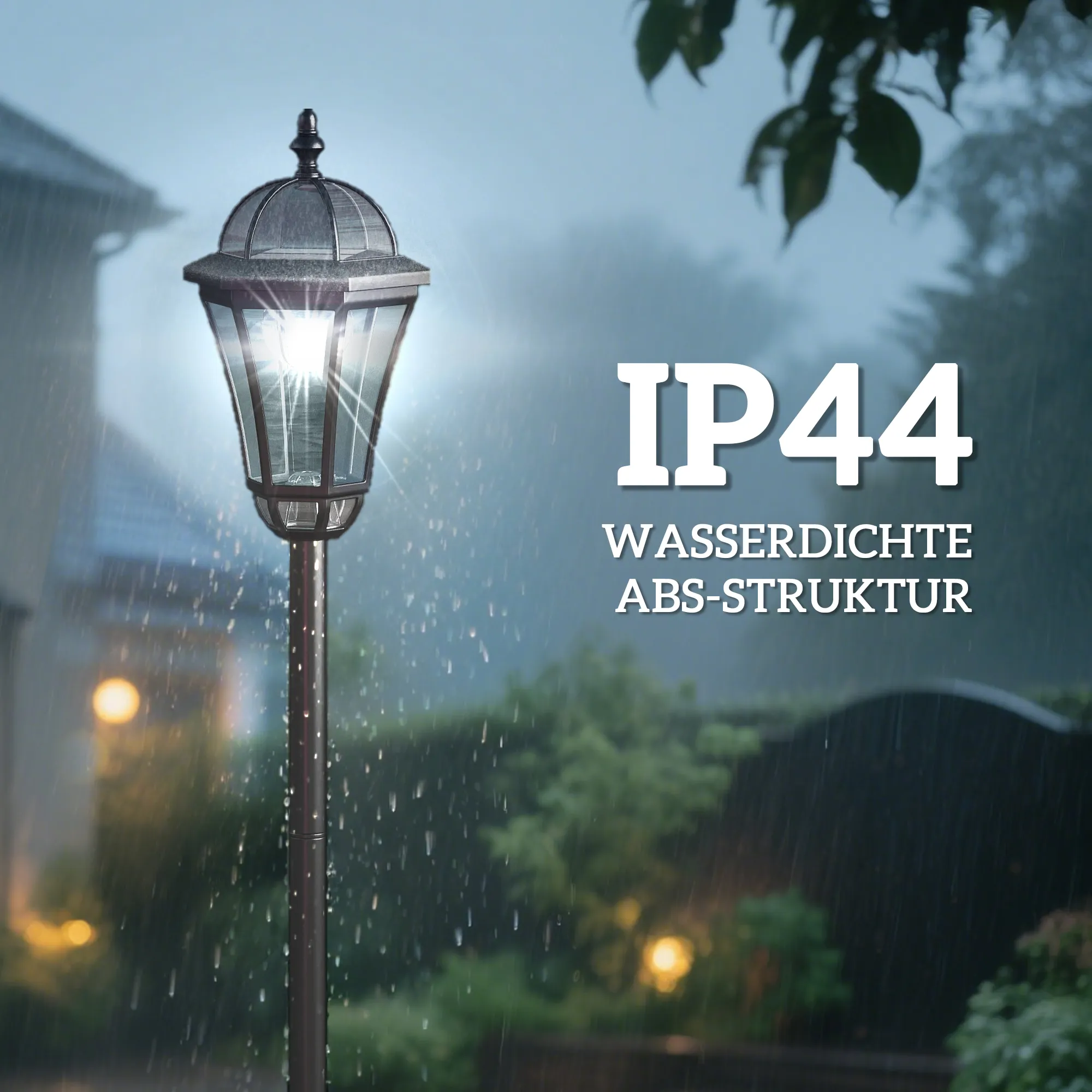 Solar Gartenlaterne 2er Set Wegleuchte 129 cm Schwarz LED