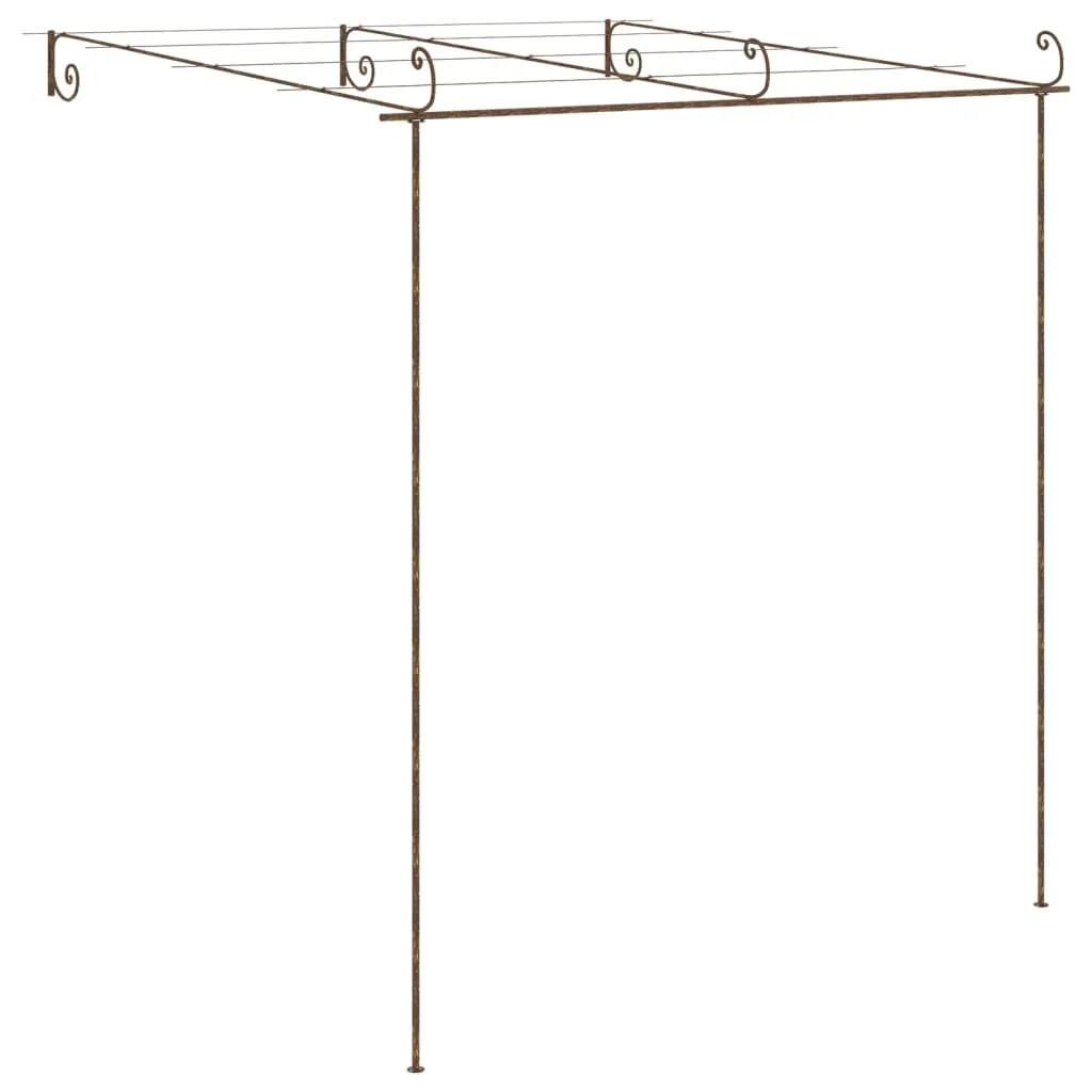 Pergola aus Schmiedeeisen 3x3x2,2/2,5 m in Antik Braun