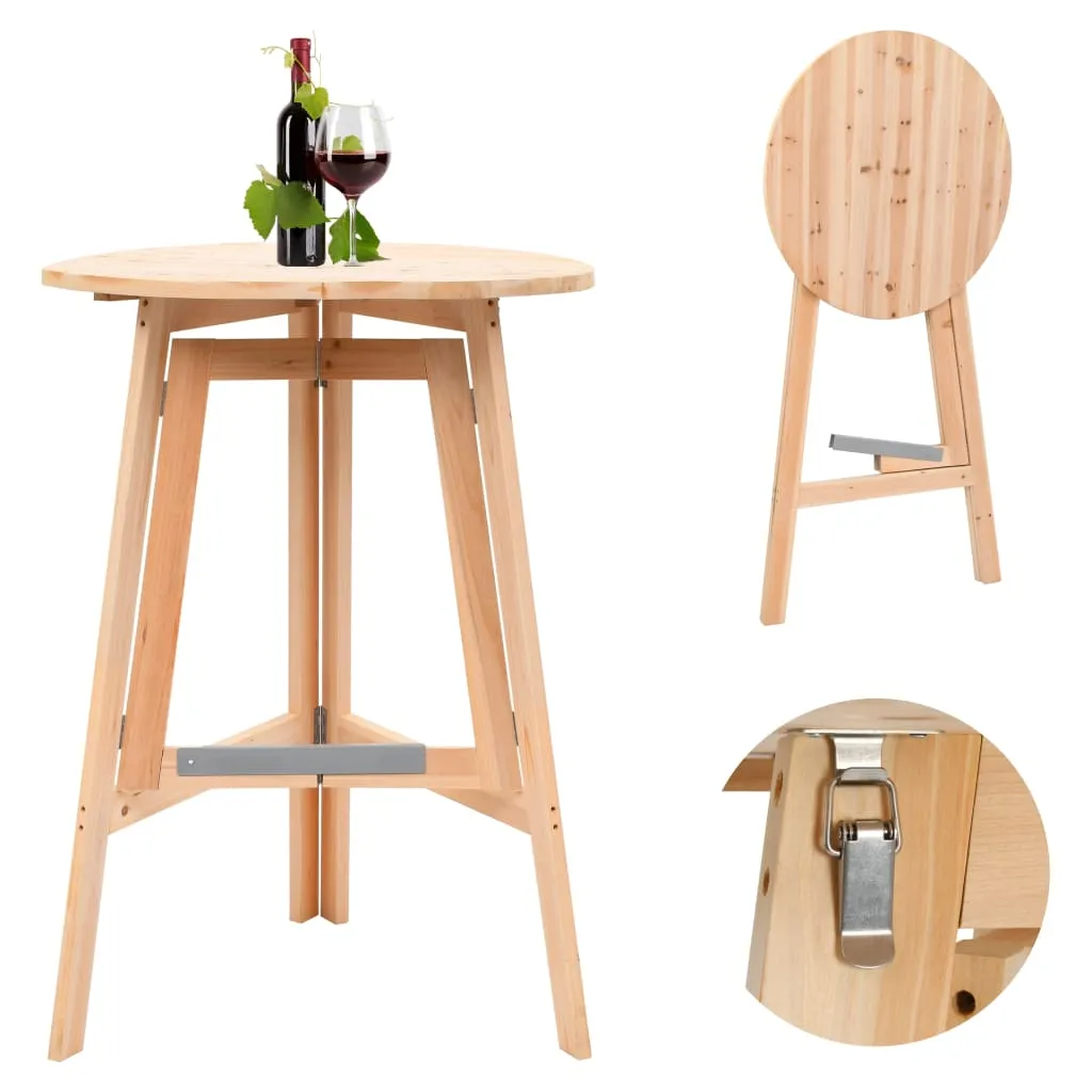 Massivholz Echtholz Bartisch klappbar 78x109 cm naturfarben