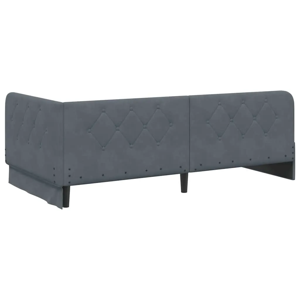 Eckbett mit Matratze 204 x 104 x 72 cm Dunkelgrau