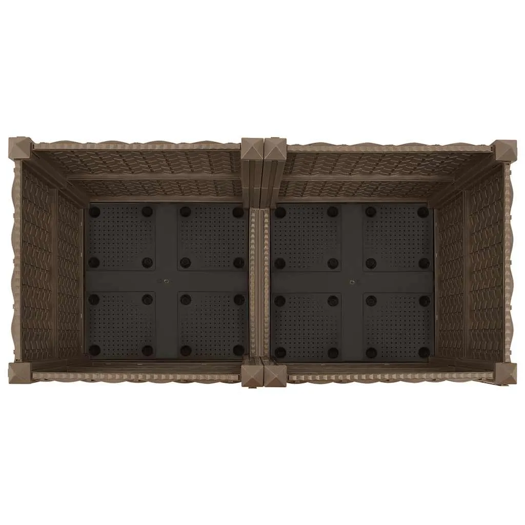 Hochbeet aus PP Braun 80 x 40 x 38 cm