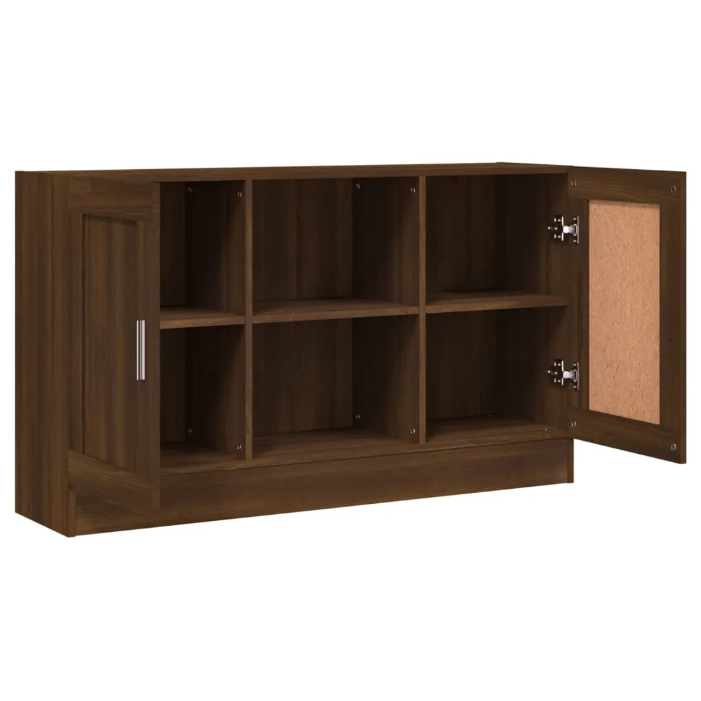 Sideboard Holzwerkstoff MDF 120 x 30,5 x 70 cm Braun Eichen-Optik