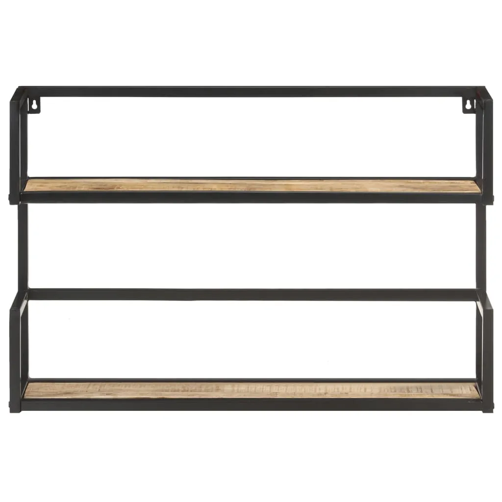 Wandregal 60x20x60 cm Raues Mangoholz