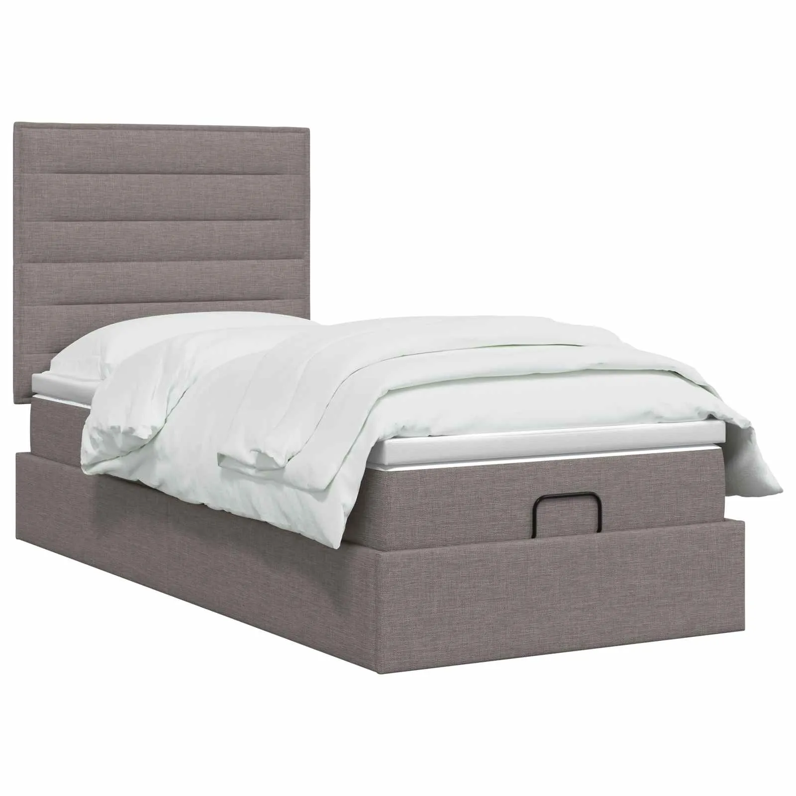 Ottoman-Bett mit Matratze 193 x 90 x 88 cm Taupe