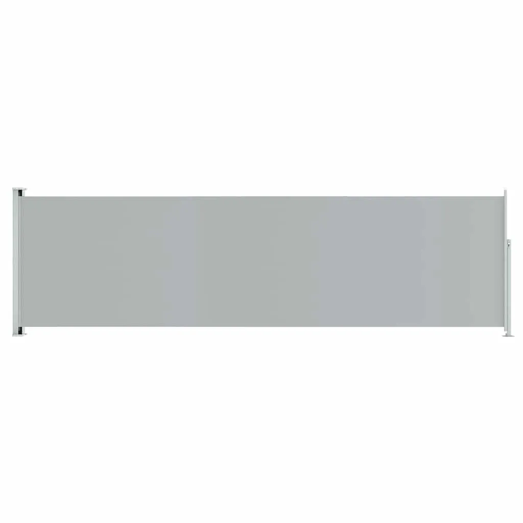 Seitenmarkise Grau 180 x (0-600) cm mit UV-beständigem Polyester