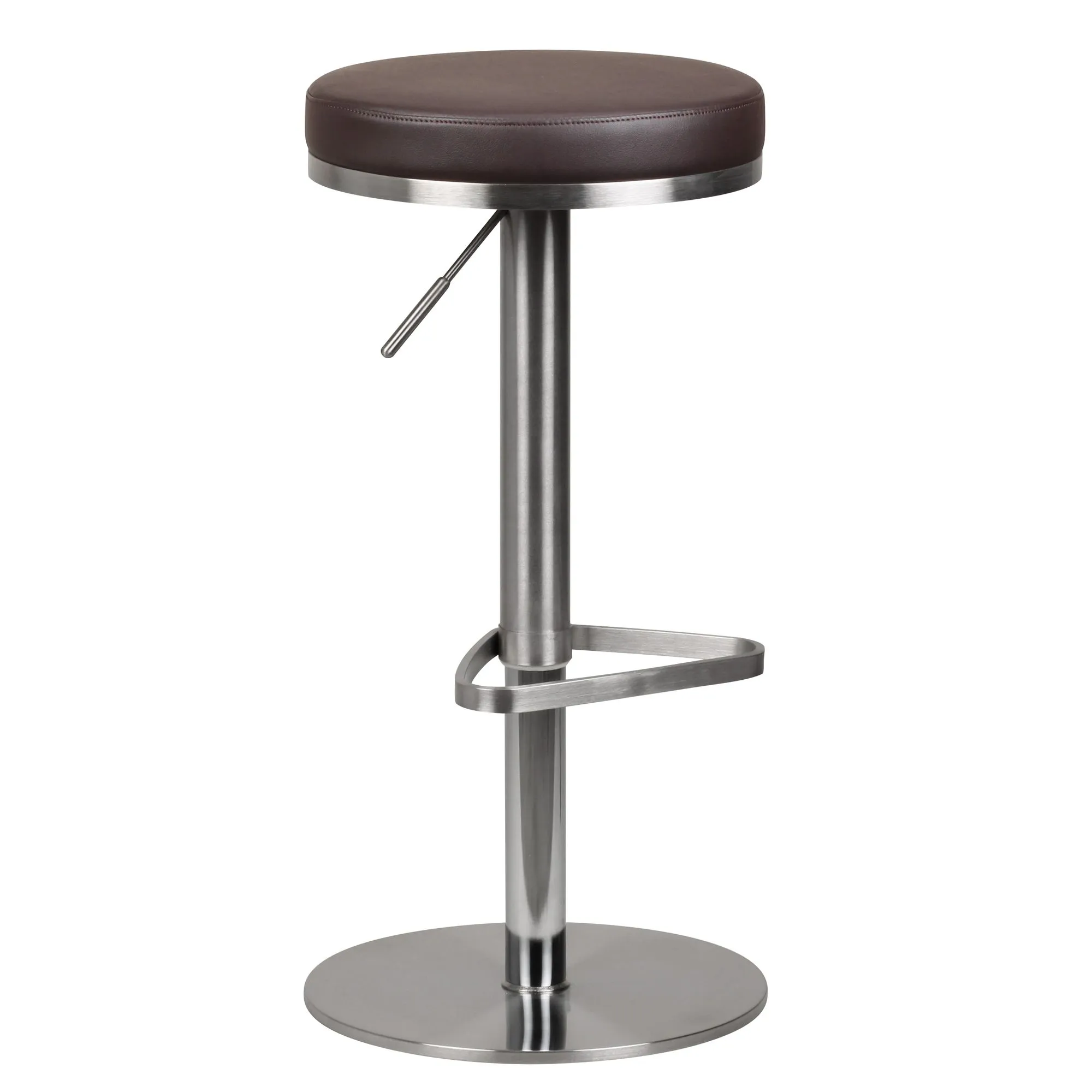 Wohnling Barhocker WL1.612 Braun Edelstahl höhenverstellbare Sitzhöhe 57 - 82 cm Wohnling Barhocker WL1.612 Braun Edelstahl höhenverstellbare Sitzhöhe 57 - 82 cm