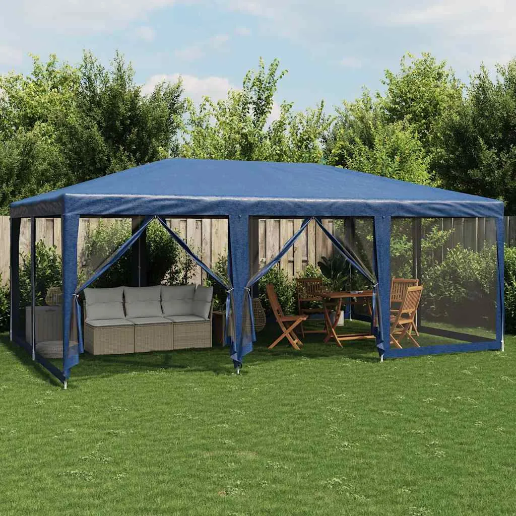 Blaues Partyzelt 600x400x280 cm mit robustem Eisengestell