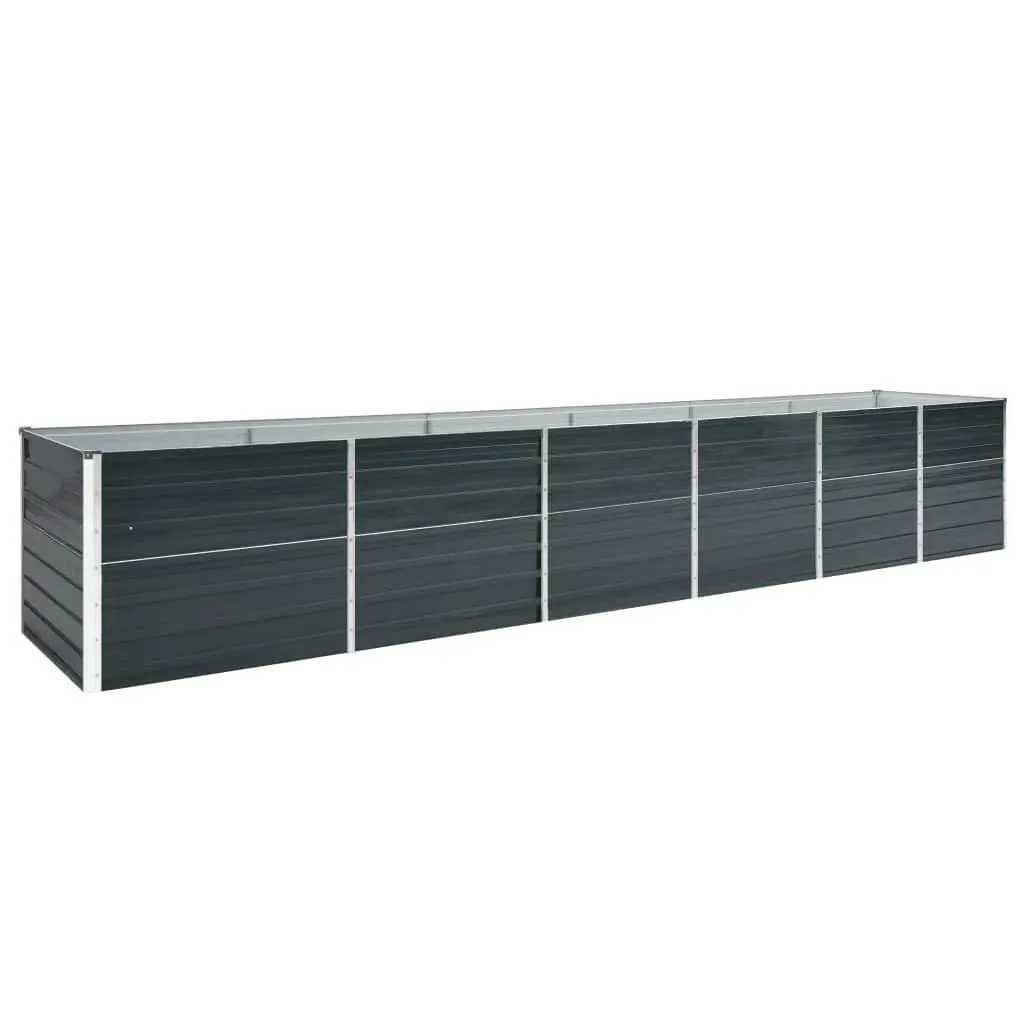 Hochbeet Anthrazit 480 x 80 x 77 cm aus verzinktem Stahl
