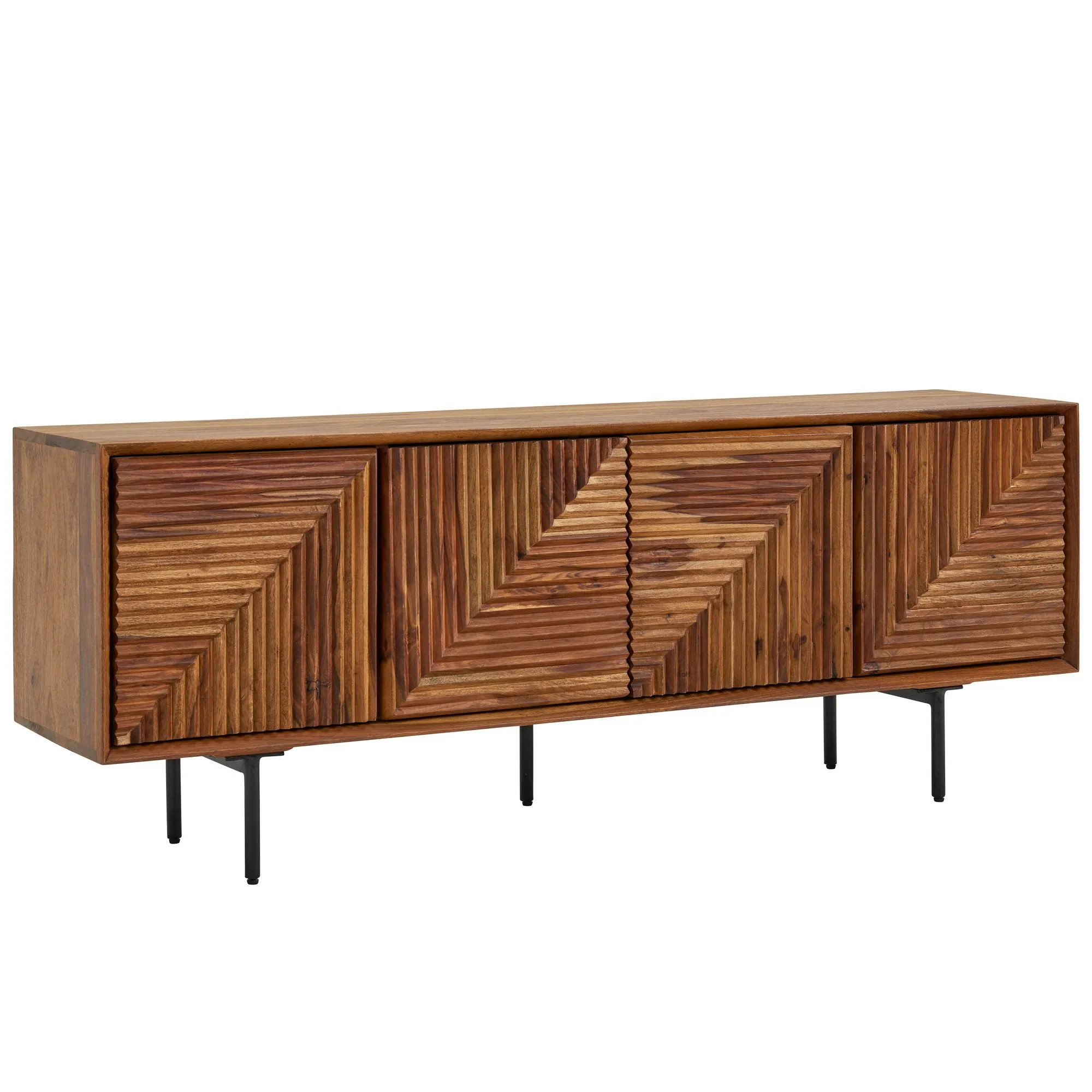 tinkaro Lowboard LADIM Sheesham Massivholz Fernsehschrank Braun tinkaro Lowboard LADIM Sheesham Massivholz Fernsehschrank Braun