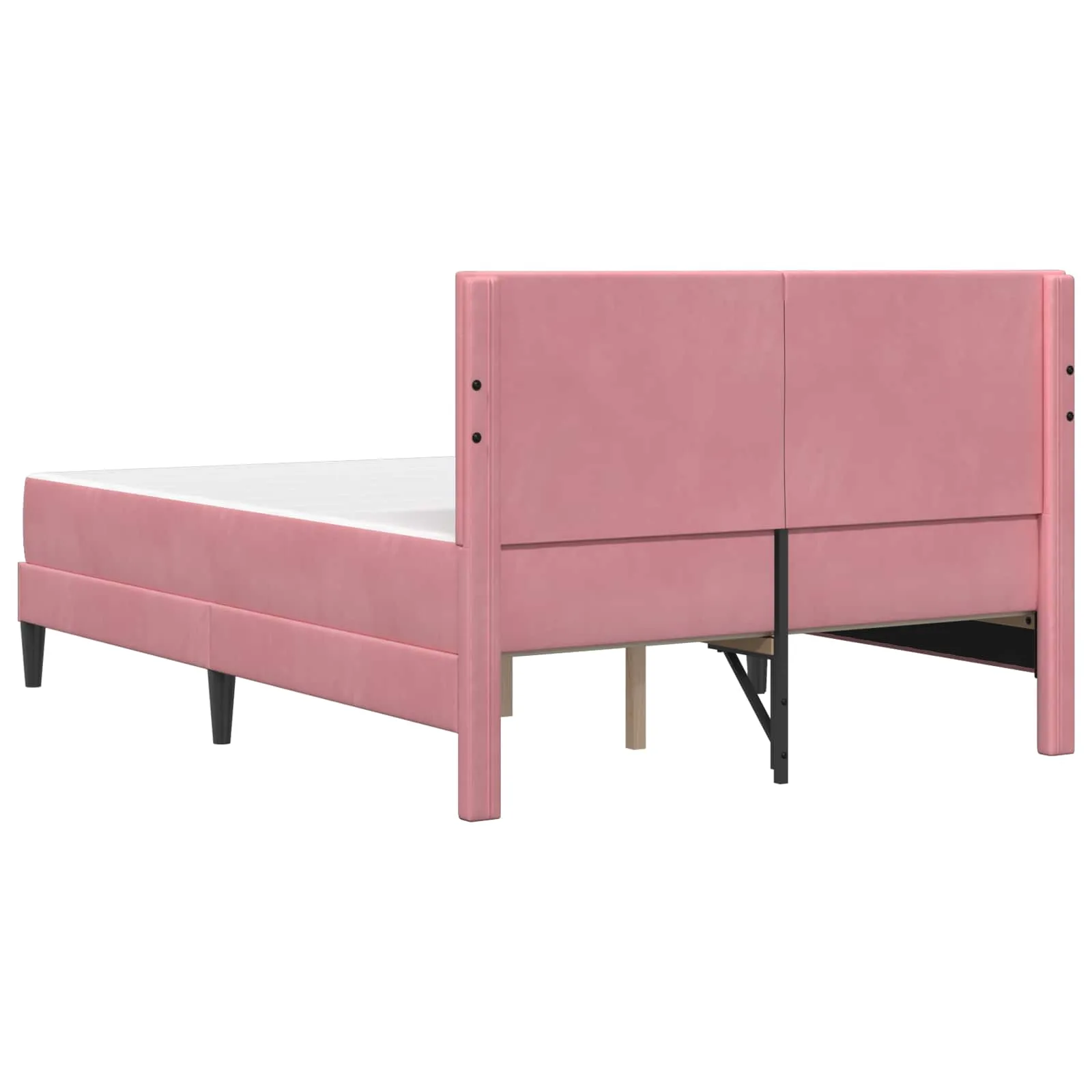 Bettgestell mit Matratze 140 x 200 cm Rosa
