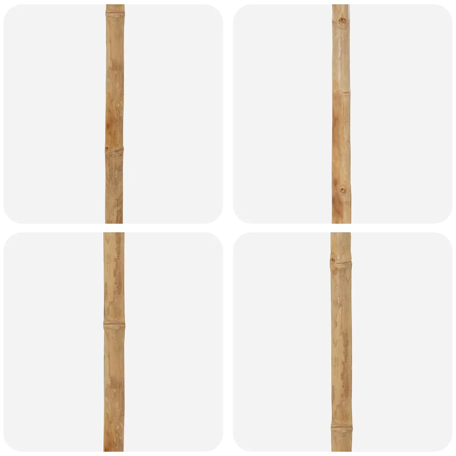 Garten-Sonnenschirm Cremeweiß Ø 217 x 230 cm Bambus