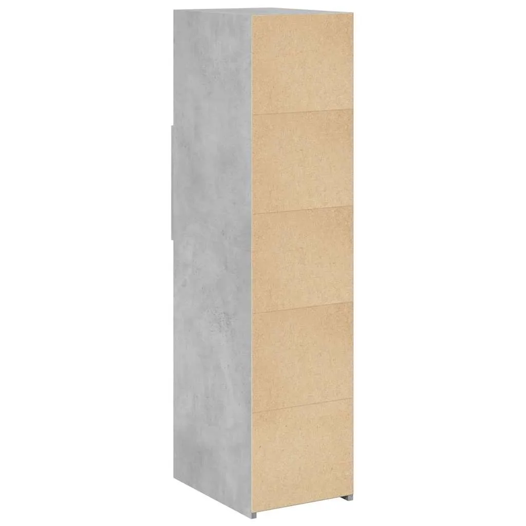Klassisches Highboard Betongrau 30 x 42,5 x 124 cm aus Holzwerkstoff