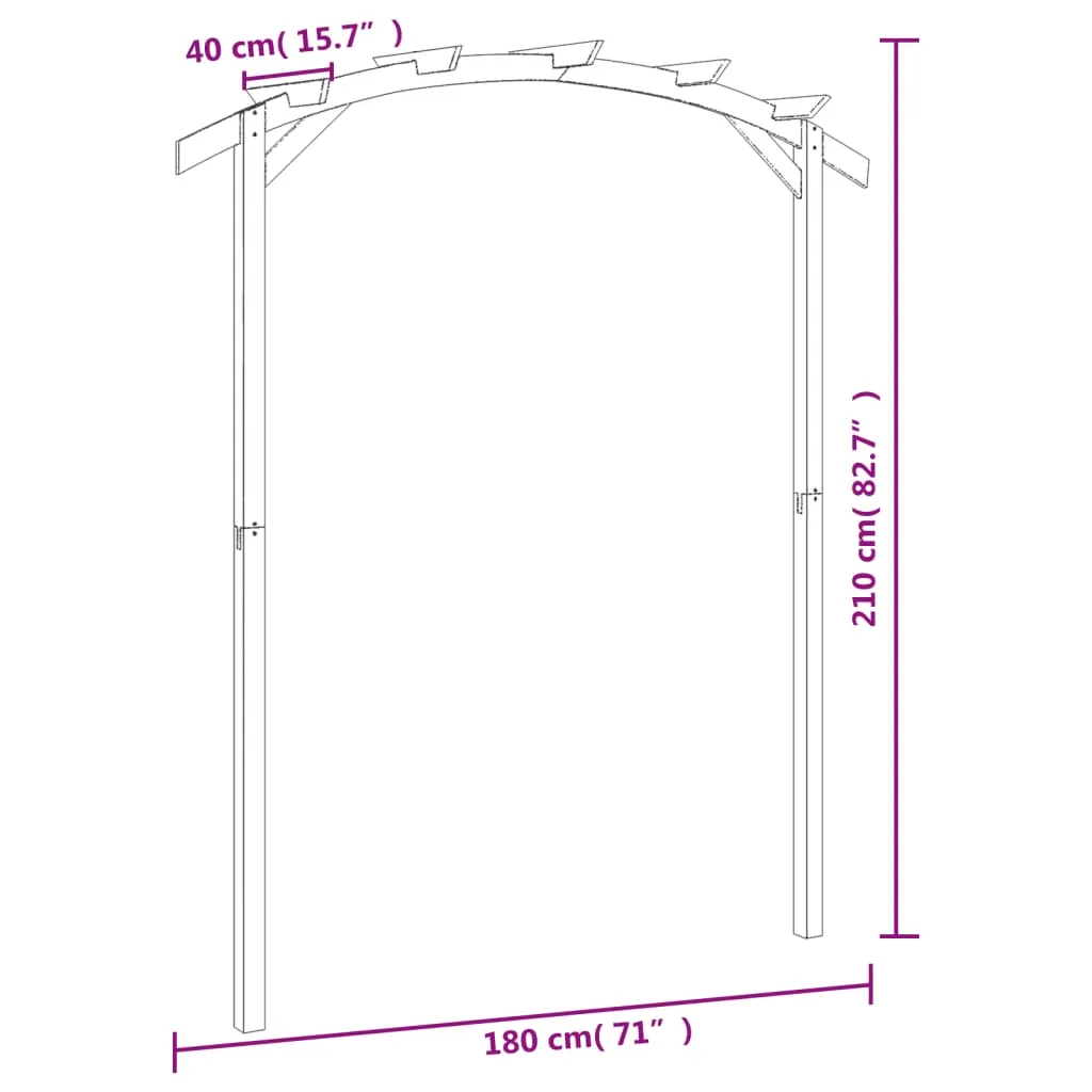 Gartenpergola aus kesseldruckimprägniertem Massivholz 180x210x40 cm grün