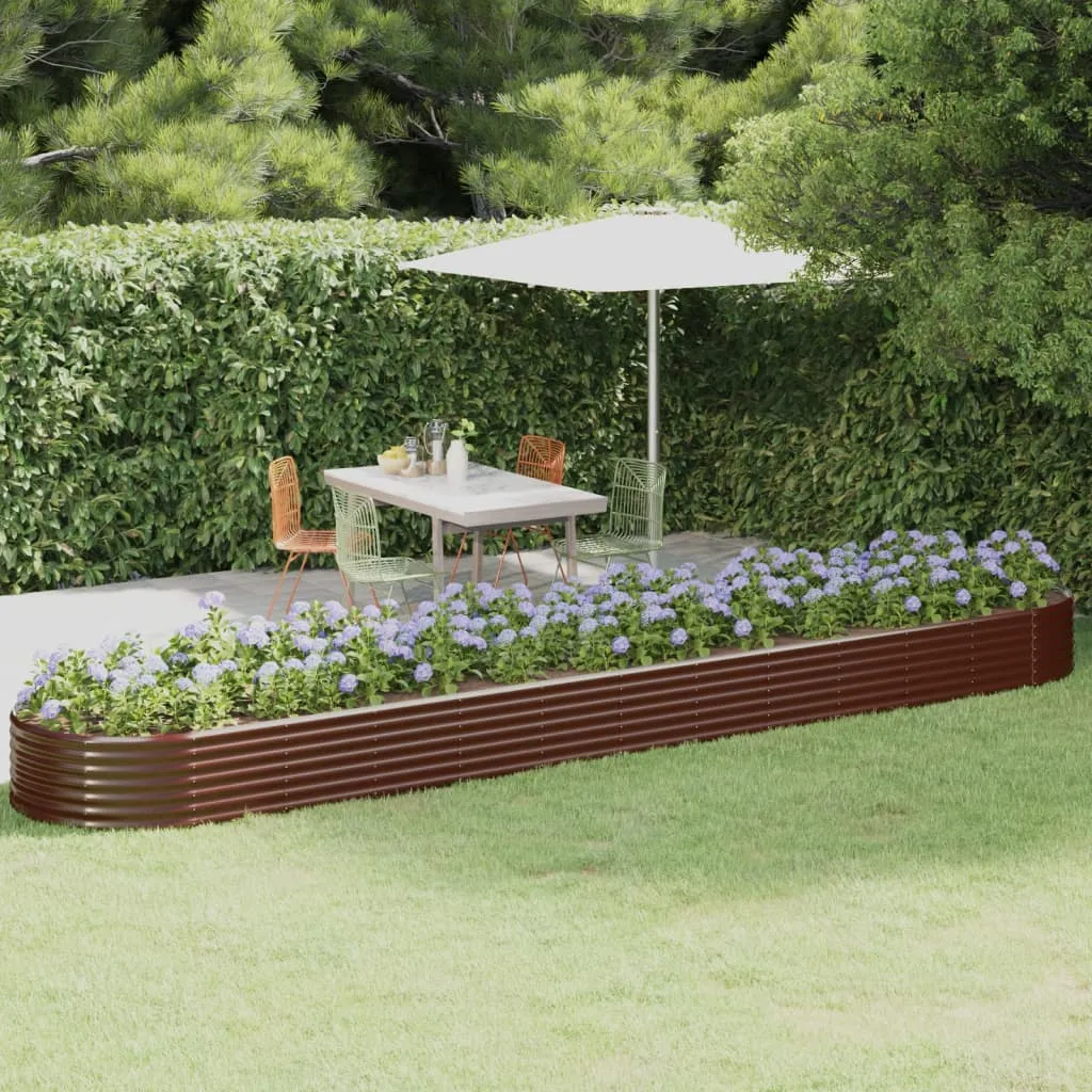 Hochbeet Verzinkter Stahl 507x100x36 cm Braun