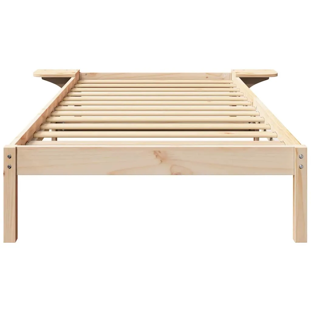 Bettgestell Massivholz 195,5 x 125 x 32 cm Natur