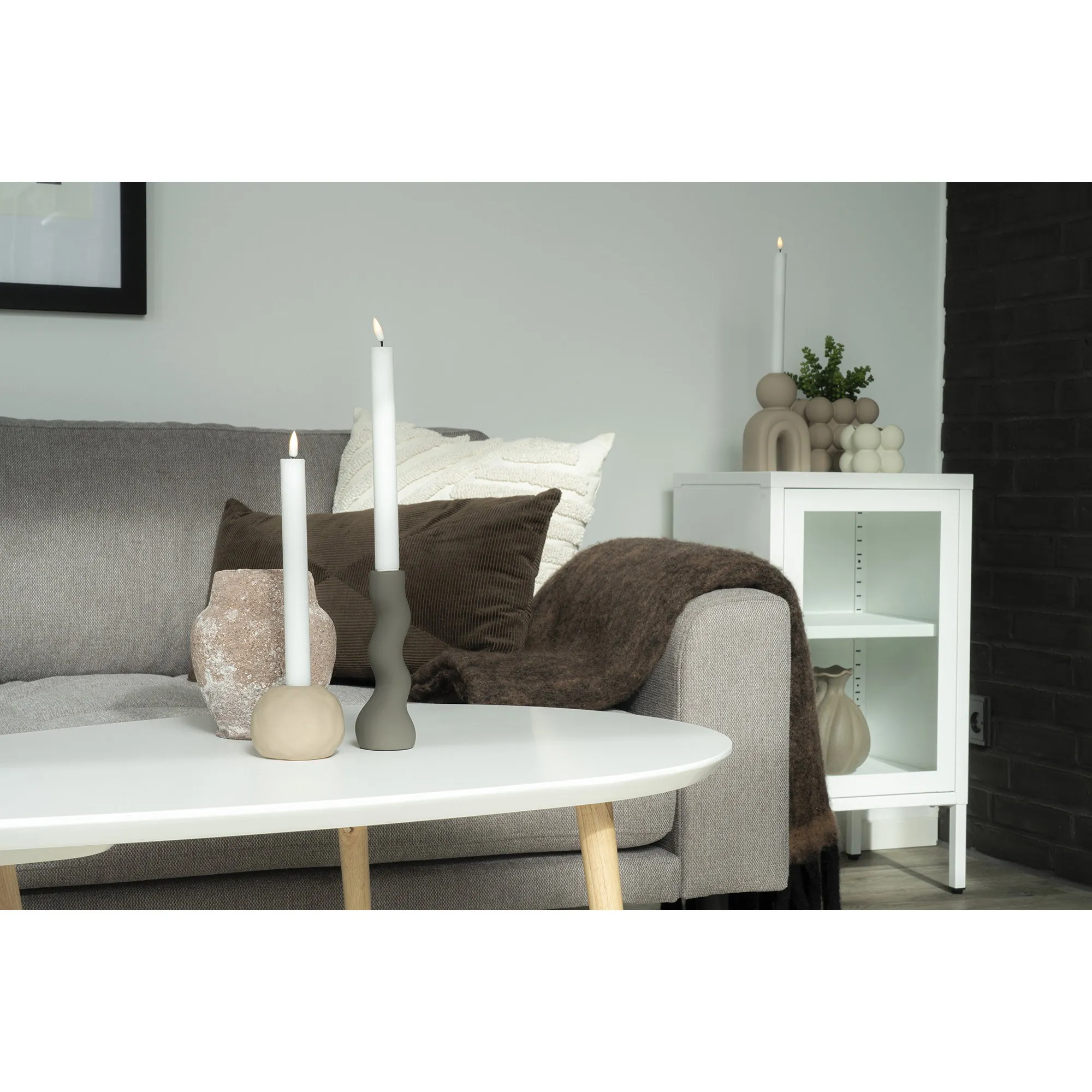 tinkaro Blumentopf Steingut Braun