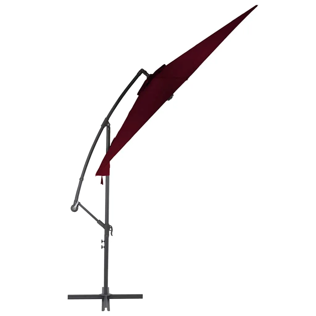 Eleganter Sonnenschirm 300 x 244 cm in Bordeauxrot