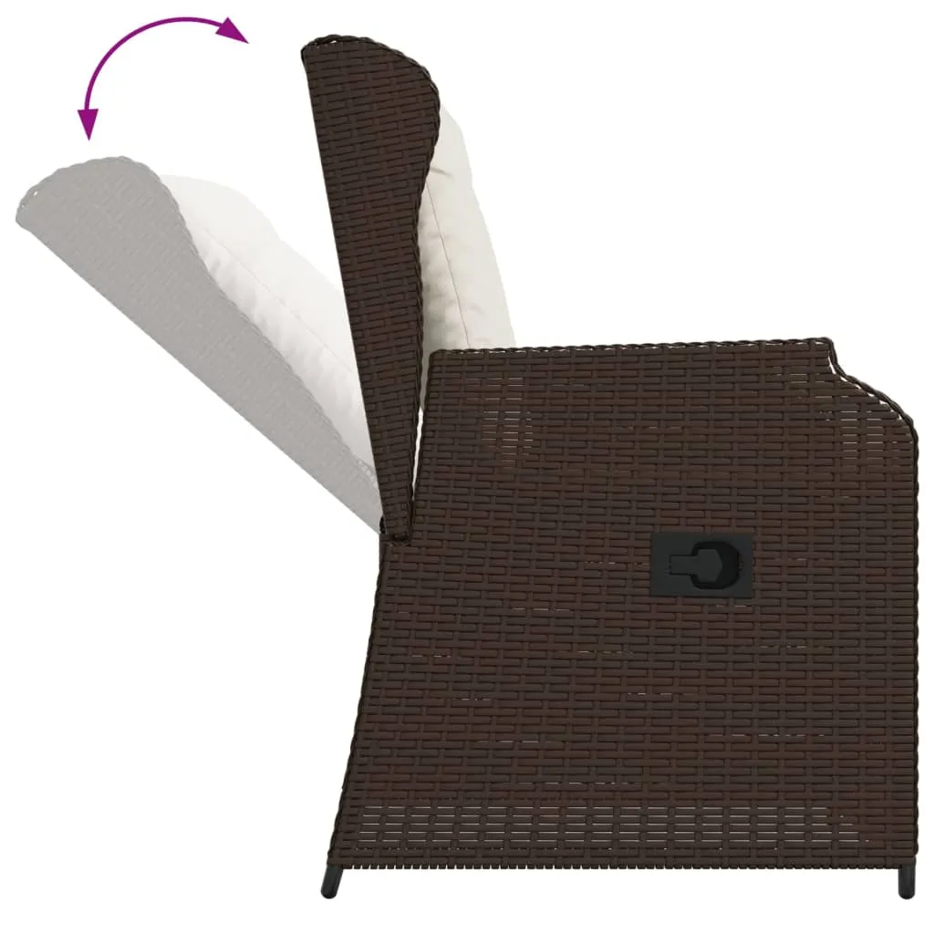 Verstellbarer Gartenstuhl 55 x 67 x 95 cm in Braun