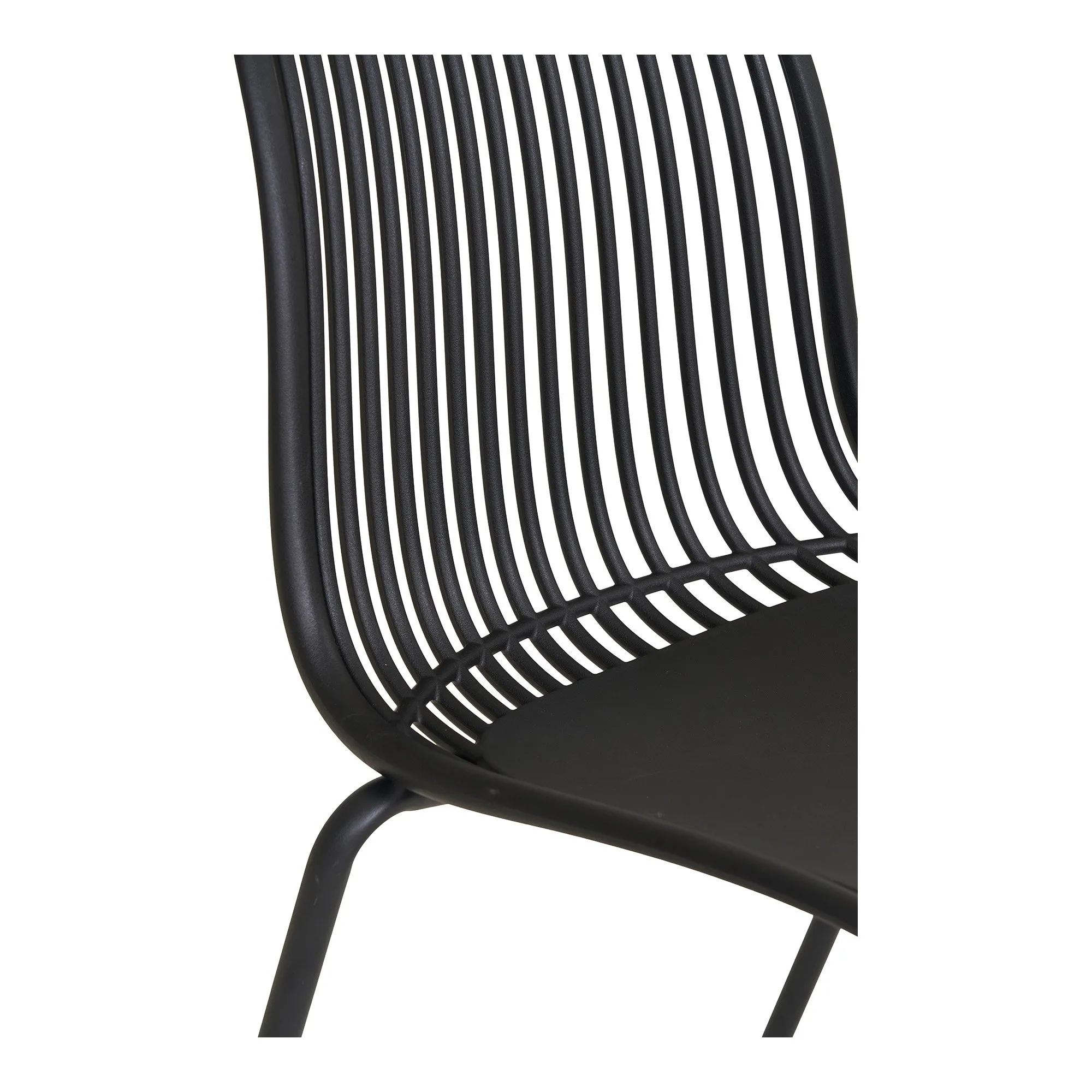tinkaro Esszimmerstuhl stapelbar 55 x 46,5 x 82 cm Schwarz
