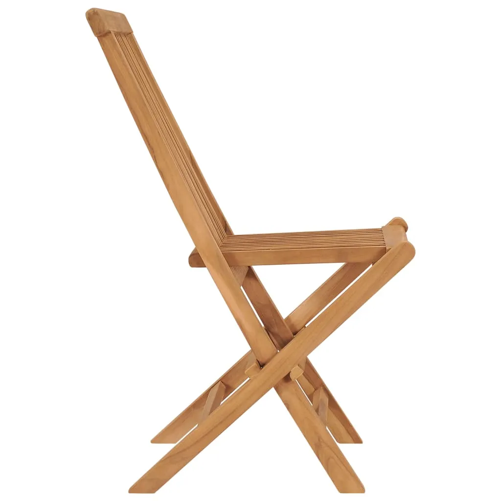 Klappstühle, 4 Stück, Massivholz Teakholz
