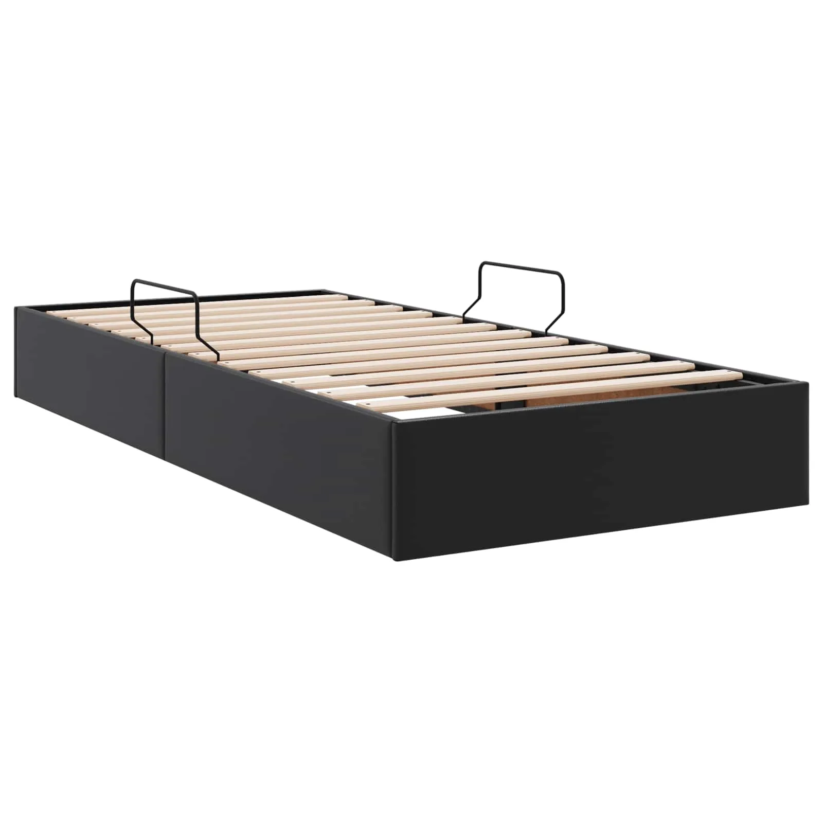 Ottoman Bettgestell 204 x 100 x 23.5 cm Schwarz