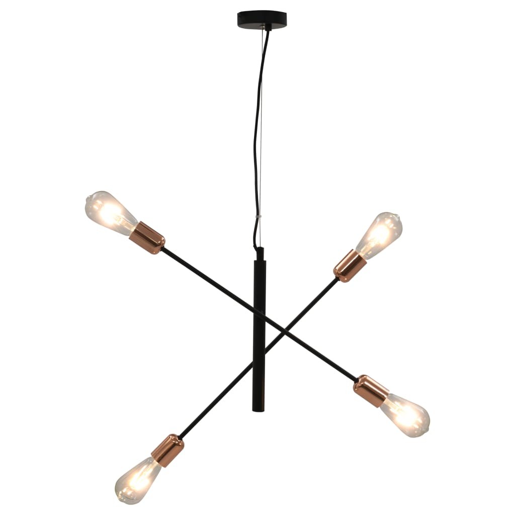 tinkaro Deckenleuchte JETON Metall Pendellampe Schwarz/Kupfern