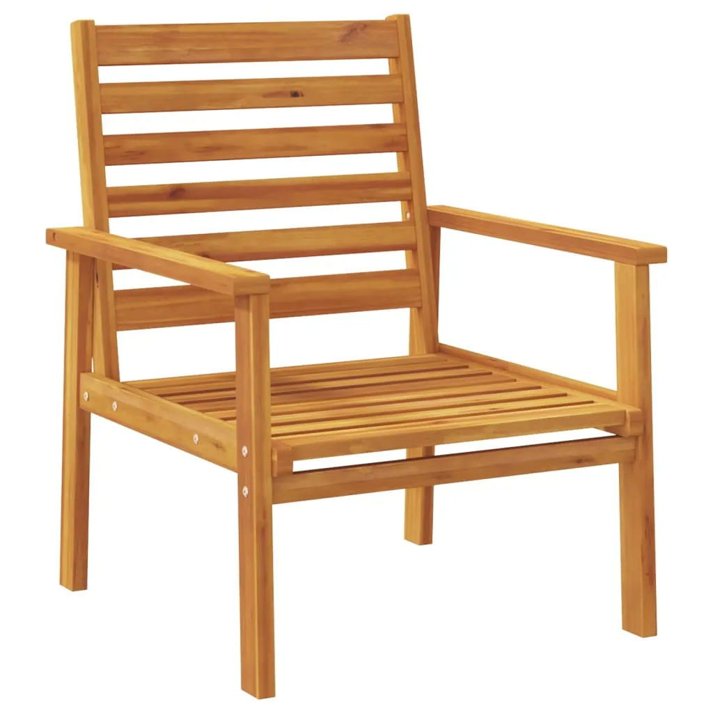 Outdoor-Sessel aus Echtholz mit Kissen, 68x65x81 cm, Dunkelgrau