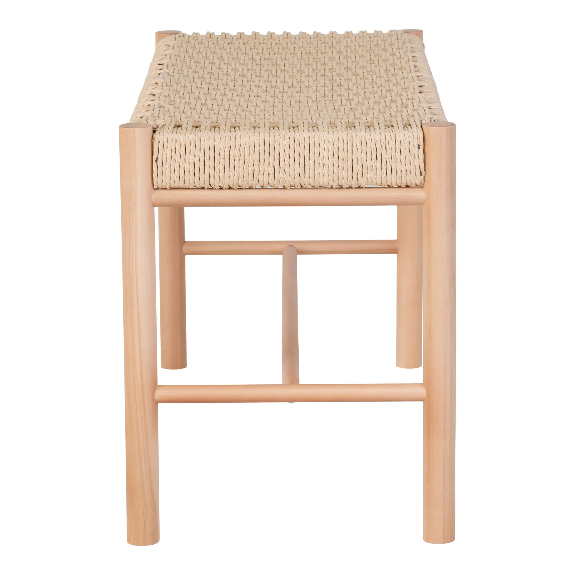 tinkaro Abano Bank mit Geflechtsitz 80x35x45 cm Natur