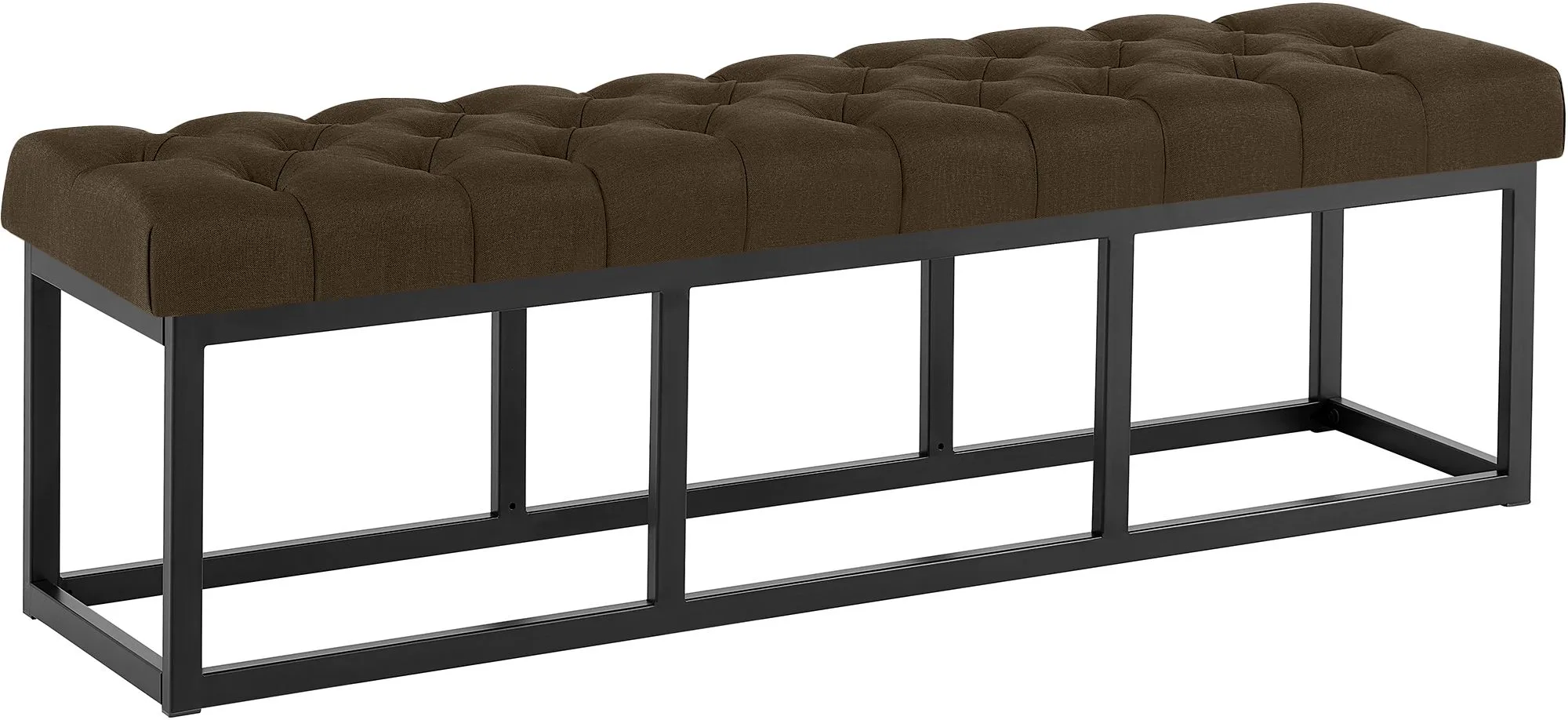 Sitzbank Amun 150x38x46 cm Braun