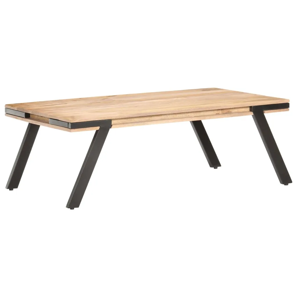 Schlichter Couchtisch aus Vollholz, 114 x 65 x 40 cm, Naturfinish