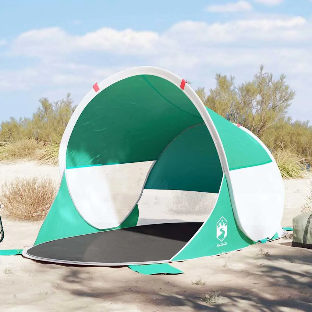 Strandzelt Meergrün 205 x 125 x 90 cm mit Pop-Up-System