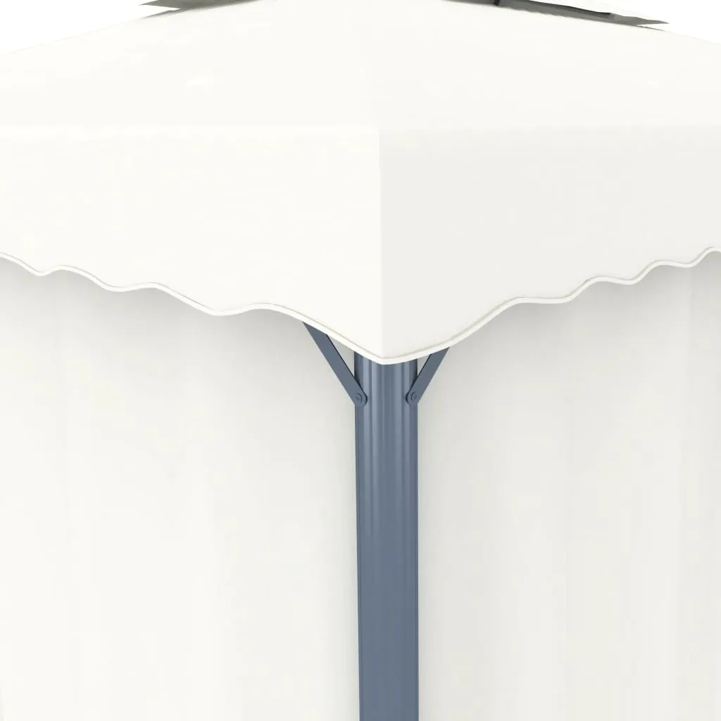 Pavillon 3x3 m Cremeweiß mit Aluminium- und Stahlgestell