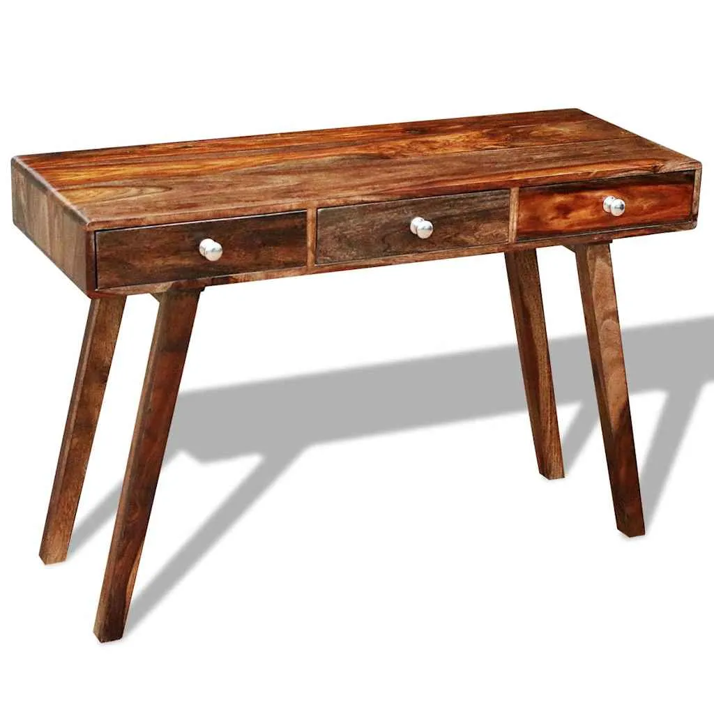 Sideboard aus Echtholz Braun 116 x 42 x 76 cm mit 3 Schubladen