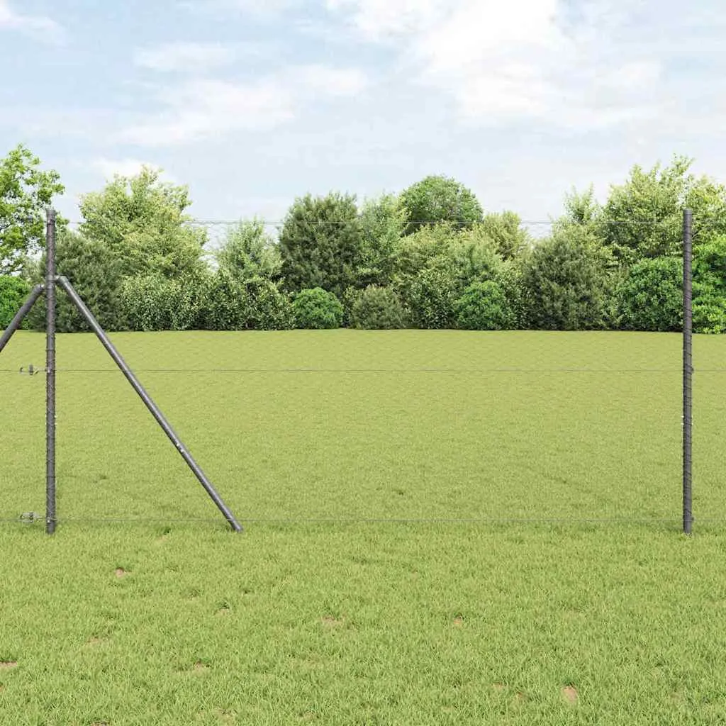 Hexagonzaun PVC Grau 10 x 1,4 m für Garten und Terrasse