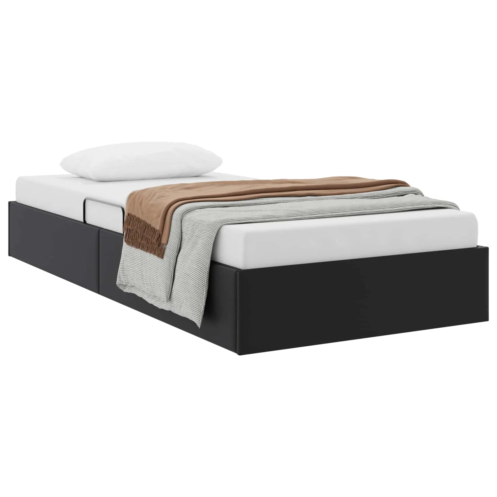 Ottoman Bettgestell 204 x 100 x 23.5 cm Schwarz