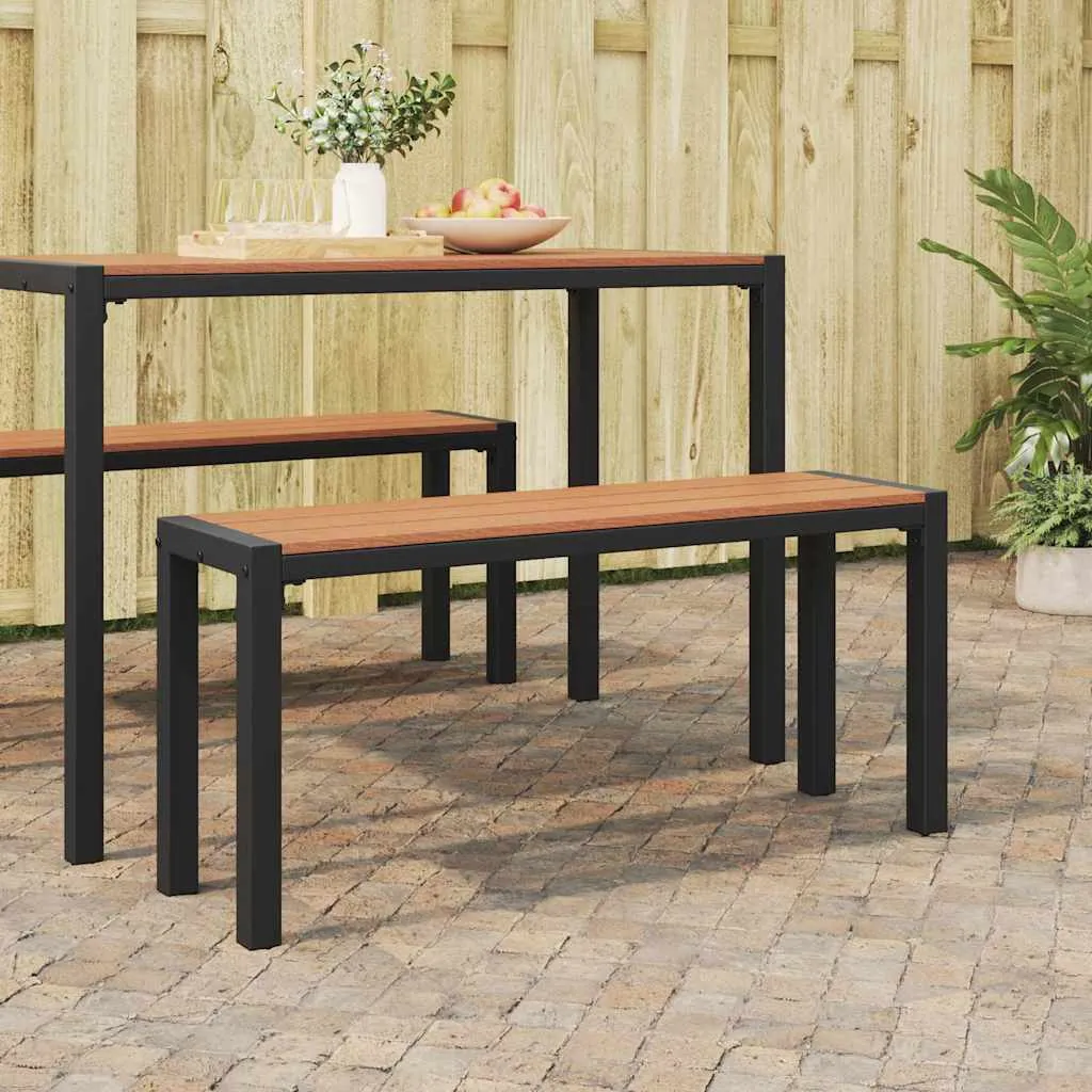 Moderne Gartenbank Braun 100 x 28 x 45 cm