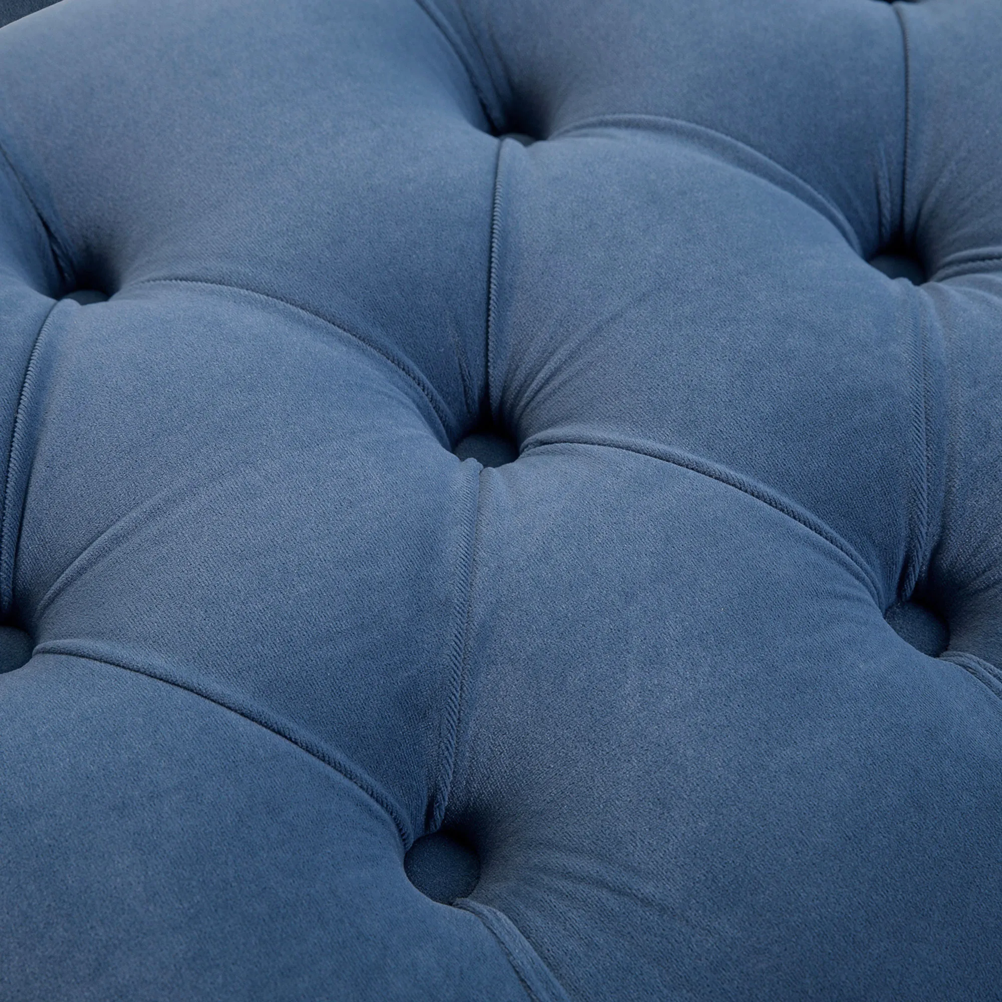 Eleganter Polsterhocker 118x45x42 cm Blau-Gold