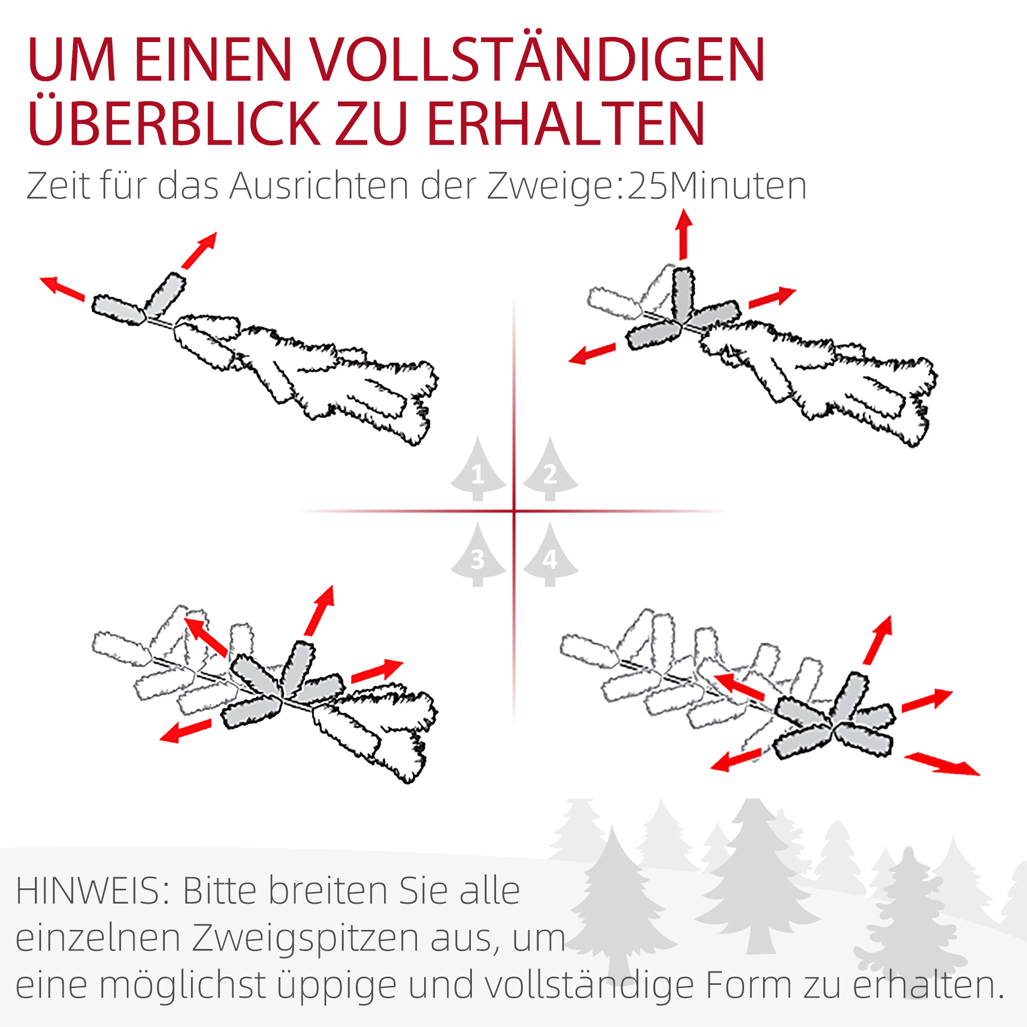 Künstlicher Weihnachtsbaum mit Kunstschnee, schlank, 183 cm, Grün