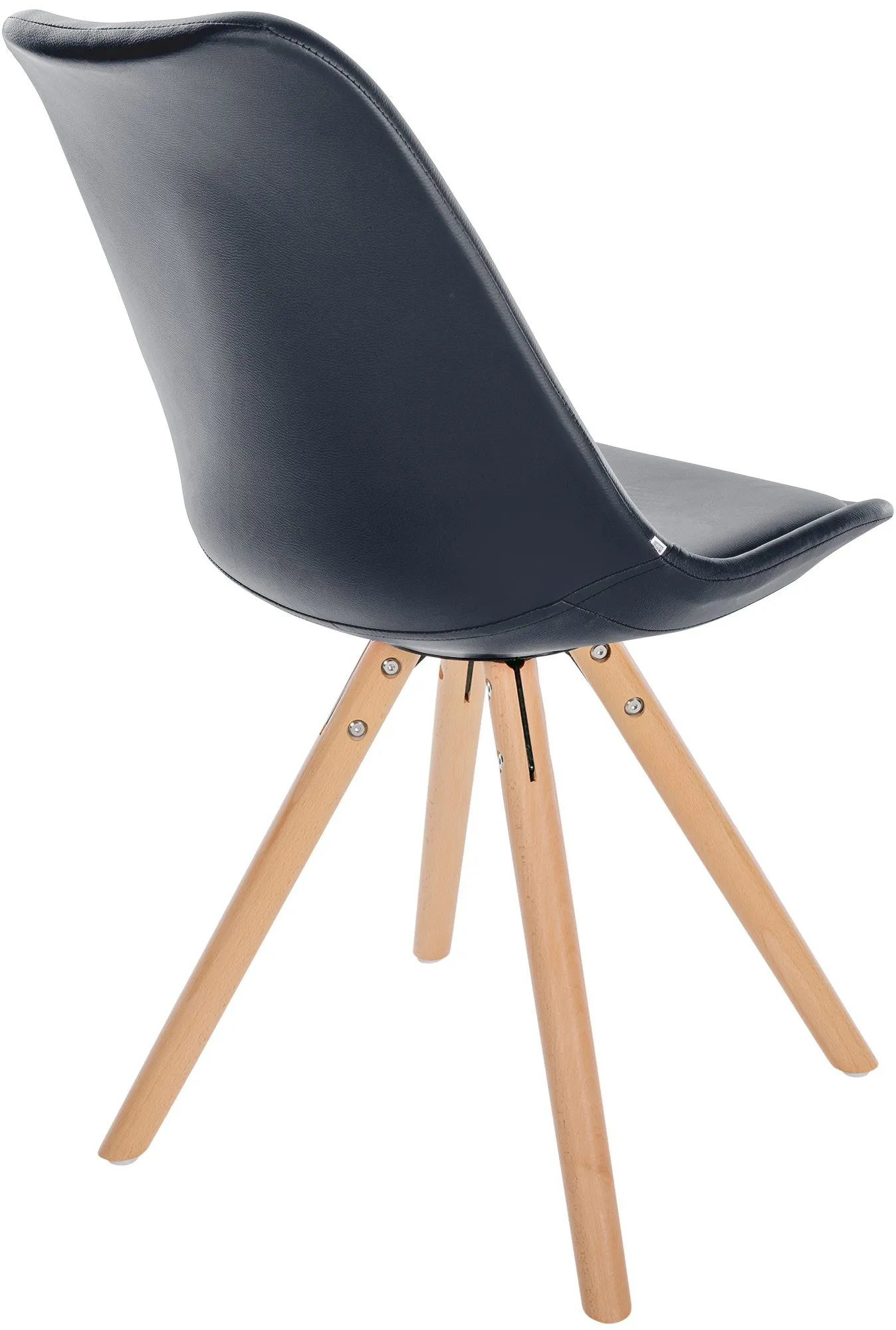 Besucherstuhl Sofia 81x48x54 cm schwarz Kunstleder
