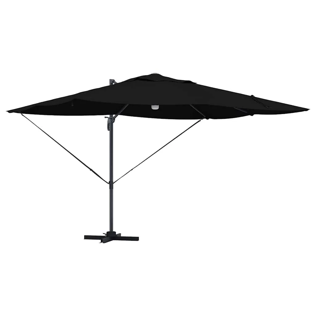 Sonnenschirm Schwarz 351 x 250 x 253 cm Polyester und Aluminium